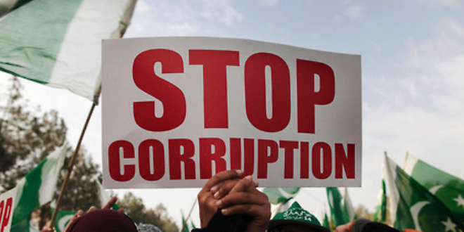 pakistan stop corruption sign