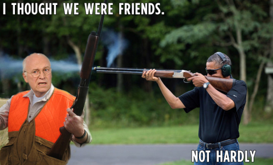 obama skeet shooting dick cheney