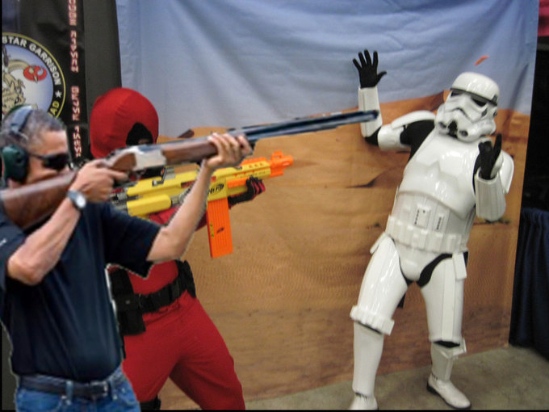 obama skeet shooting star wars storm trooper