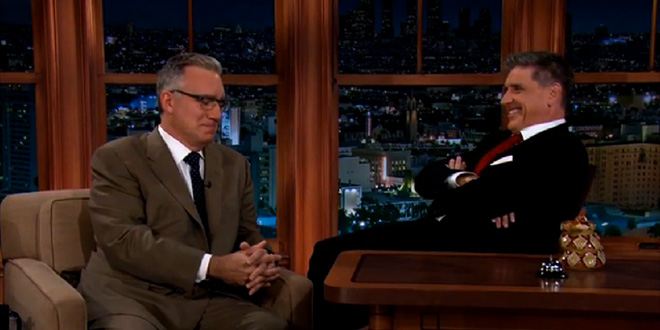 Keith Olbermann Mocked By Craig Ferguson For Having Small Dog Want to See Keith Olbermann Mocked to His Face? Keith Olbermann Booed for Making Fun of Al Gore Craig Ferguson The Late Late Show CBS small white Maltese dog