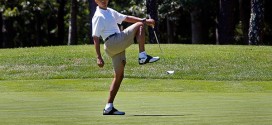 President Obama Golf Pose Leg Lift Martha's Vineyard Original