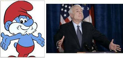 Papa Smurf John McCain RINO red on the outside blue on the inside You Might Be A Liberal