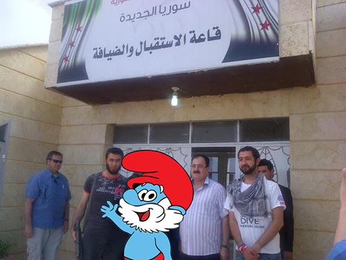 Papa Smurf Posing with Terrorists in Syria