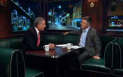 Alec Baldwin and Bill de Blasio on "Up Late with Alec Baldwin" MSNBC