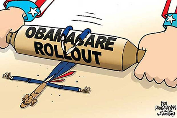 Obamacare Rollout Hilarious Political Cartoons