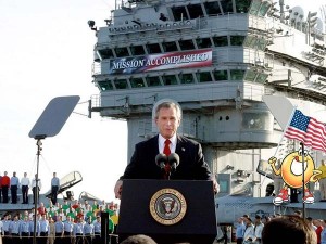 SpaghettiOs Pearl Harbor Tweet Photoshop President George W. Bush Mission Accomplished
