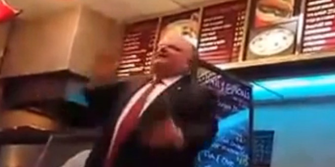 Rob Ford Bizarre Drunken Rant in a Jamaican Accent Patois Steak Queen fast food restaurant burger join hamburger establishment eatery Toronto mayor crack smoking drinking drugs