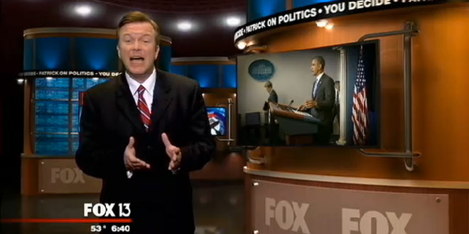 Local TV News Anchor’s Surprising and Humorously Scathing Takedown of Obamacare Rollout WTVT-TV political editor Craig Patrick Tampa Bay FL Florida Television Anchor Newsman Report Hilarious Hilariously Humorous Takes Down Rips President Barack Obama affiliate station desk special investigative