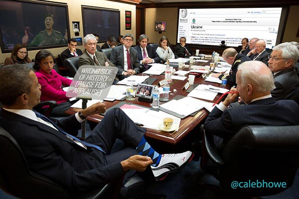 Caleb Howe Photoshop Photoshopped Photoshops Photoshopping President Obama Obama's Ukraine Situation Room Strategy Meeting @calebhowe National Security Council White House photo picture photographer image pic