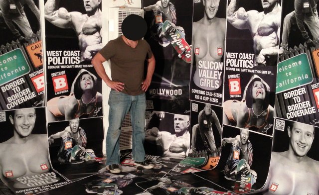 Breitbart California Posters on Wall with Sabo