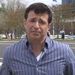 Dan Joseph MRC MRCTV Media Research Center video reporter journalist interview news report anti-gun protest NRA headquarters Fairfax, VA Virginia camera street