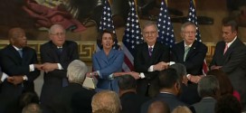 Parody Painful GOP and Dem Leaders Hold Hands and Sing Creep By Radiohead Congress Republicans Democrats Speaker Majority Minority Leader House of Representatives Senate Capitol John Boehner Sen. Harry Reid Mitch McConnell Carl Levin, Rep. Nancy Pelosi Marcia Fudge John Lewis