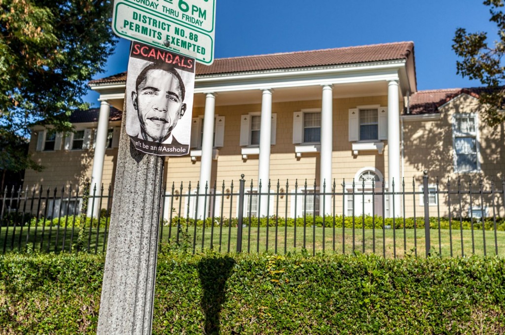 Obama Scandals Poster flyer Muirfield Road 1 block from venue