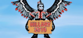 Hillary Clinton Flying Monkey Flying Monkeys street poster street posters Hillary 2016 Sabo Los Angeles L.A. LA anonymous conservative street artist subversive controversial provocative guerrilla marketing campaign political politics Democrat Democrats Democratic fundraiser Tavern restaurant Brentwood area UnsavoryAgents website unsavoryagents.com signs signage plastered traffic signal boxes