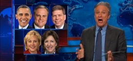 Jon Stewart The Daily Show unloads on Democrats President Obama Dems Explodes Slams Harshly Criticizes Rebukes Skewers calls them chickenshit pussies Pussycrats immigration reform Congress Senate midterm elections Keystone pipeline oil energy Mark Pryor Mary Landrieu Mark Begich Kay Hagan lost seats Republicans GOP won landslide victory